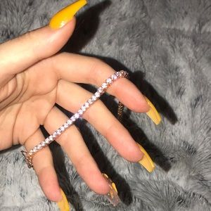 Faux diamond & gold bracelet